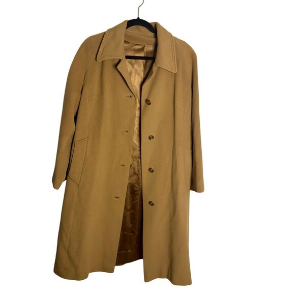 Amicale Cashmere Camel Color Coat With Pockets - Picture 1 of 4